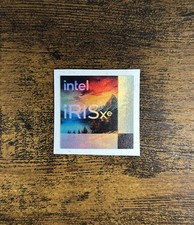 1x Intel Iris Xe Graphics Holographic Desktop / Laptop sticker label NEW 