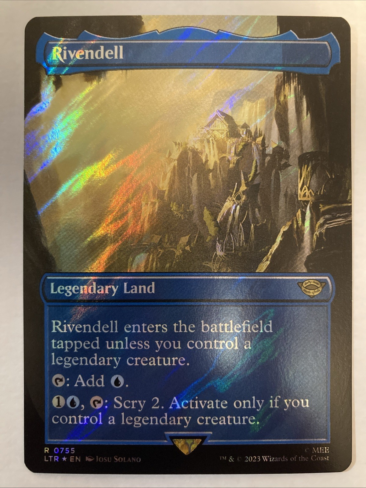 Rivendell, R 0755, NM Surge Foil, MTG LotR LTR The Lord of the Rings, Elven Land