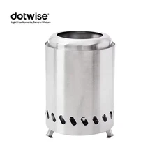 Portable Stainless Steel Wood Stove - Smokeless Outdoor Camping & Bushcraft Burn