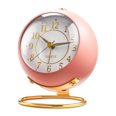 Analog Alarm Clocks for bedroomsSmall Desk ClocksNight Light Non-Ticking，Batt...