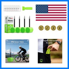 1/4-Pack TPU Inner Tubes 700 x 18-32c 700c Inner Tubes Ultralight 30g Bike Tu...