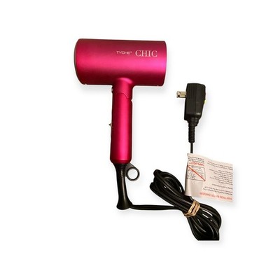   FOLDING Tyche CHIC Professional Hair Dryer Hot Pink NO Styling Attachments N6
