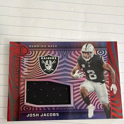2023 Panini Illusions - Highlight Swatches Josh Jacobs #HS-JJA Red /199 (MEM)
