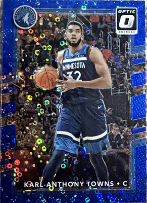 Panini 2017-18 Donruss Optic Karl-Anthony Towns Blue Fast Break /50 #89