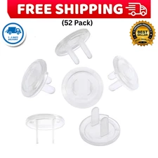 Outlet Plug Covers(52 Pack) Clear Child Proof Electrical Protector Safety Caps