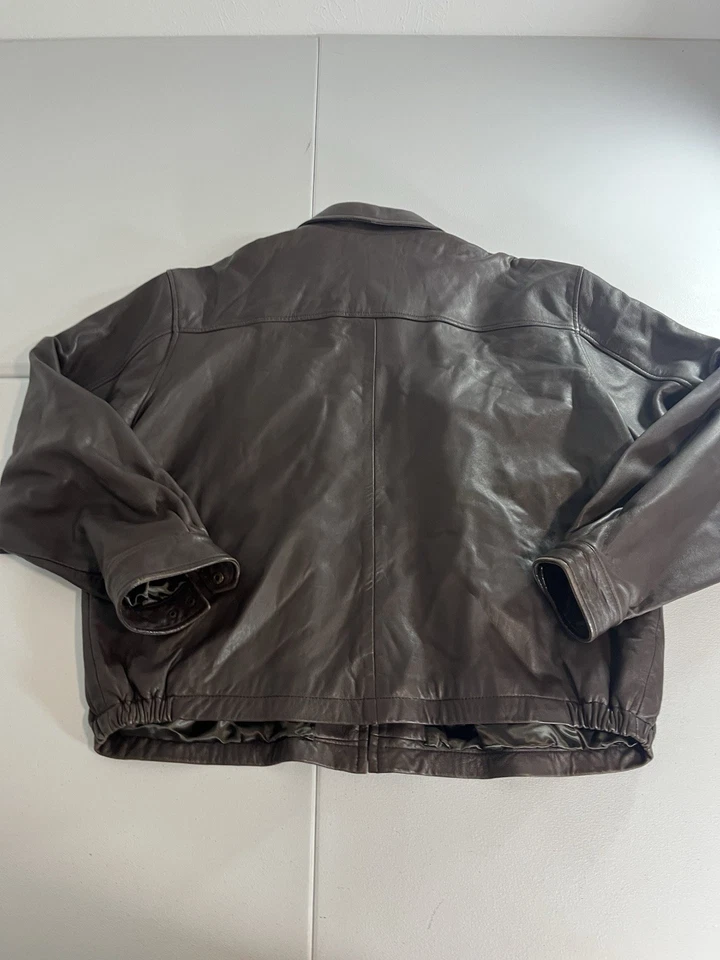 Chaqueta de cuero marrón Golden Bear para hombre talla  Foto 4 de 4