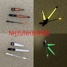 15mm Black Orange Watch Hands Set Luminous For NH35 NH36 Movement