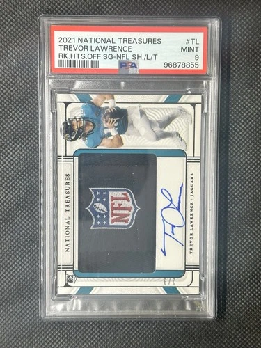 2021 National Treasures Trevor Lawrence Rookie Hats Off Shield RPA Patch Auto /3