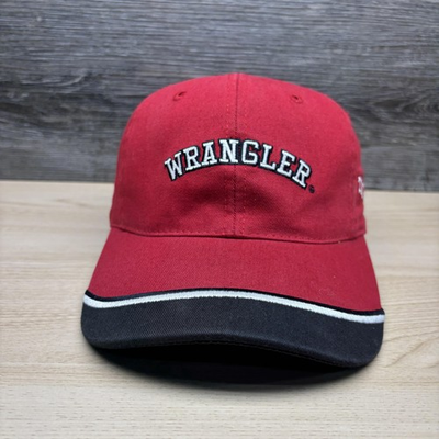 #ad #ad Wrangler Hat Cap Strap Back Red Black Tractor Supply Co Embroidered Mens $17.55