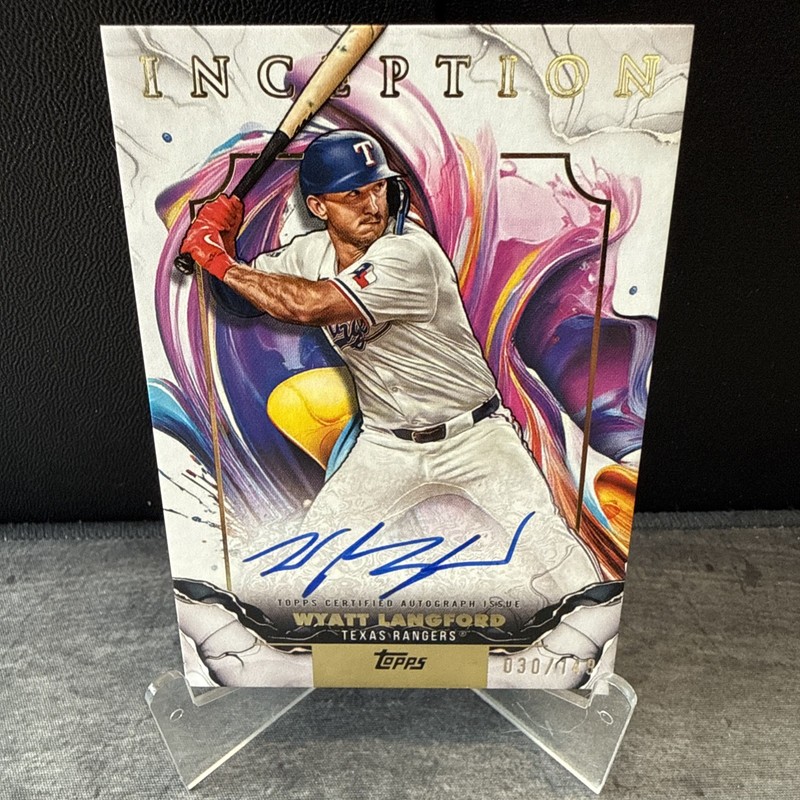Topps Inception 2025 Wyatt Langford Rangers Rookie Auto RESA-WL /149