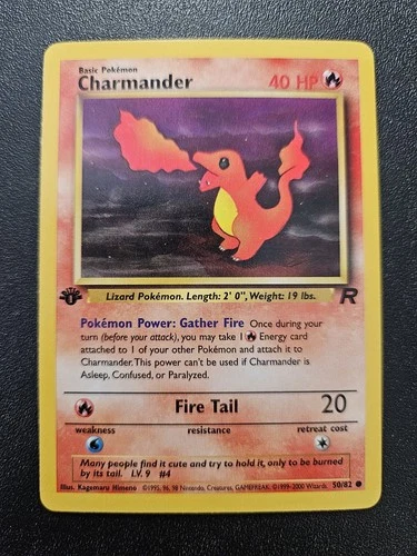 Pokemon 1st Edition Team Rocket Charmander 50/82 NEAR MINT