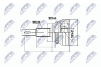 NTY Gelenksatz, Antriebswelle NPZ-TY-089 FüR Toyota