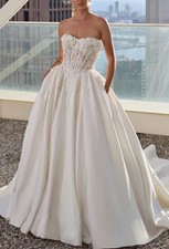 Ricamo perle illusione pizzo corsetto abito da sposa abito da sposa su misura