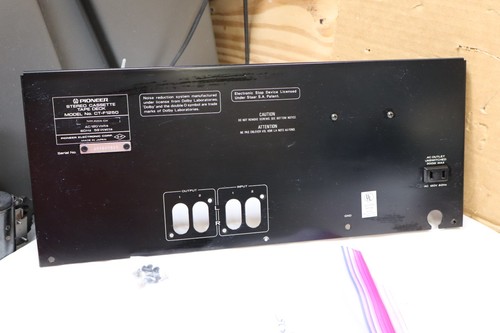CT-F1250 Pioneer Cassette Deck  Part Back Cover w/ Screws