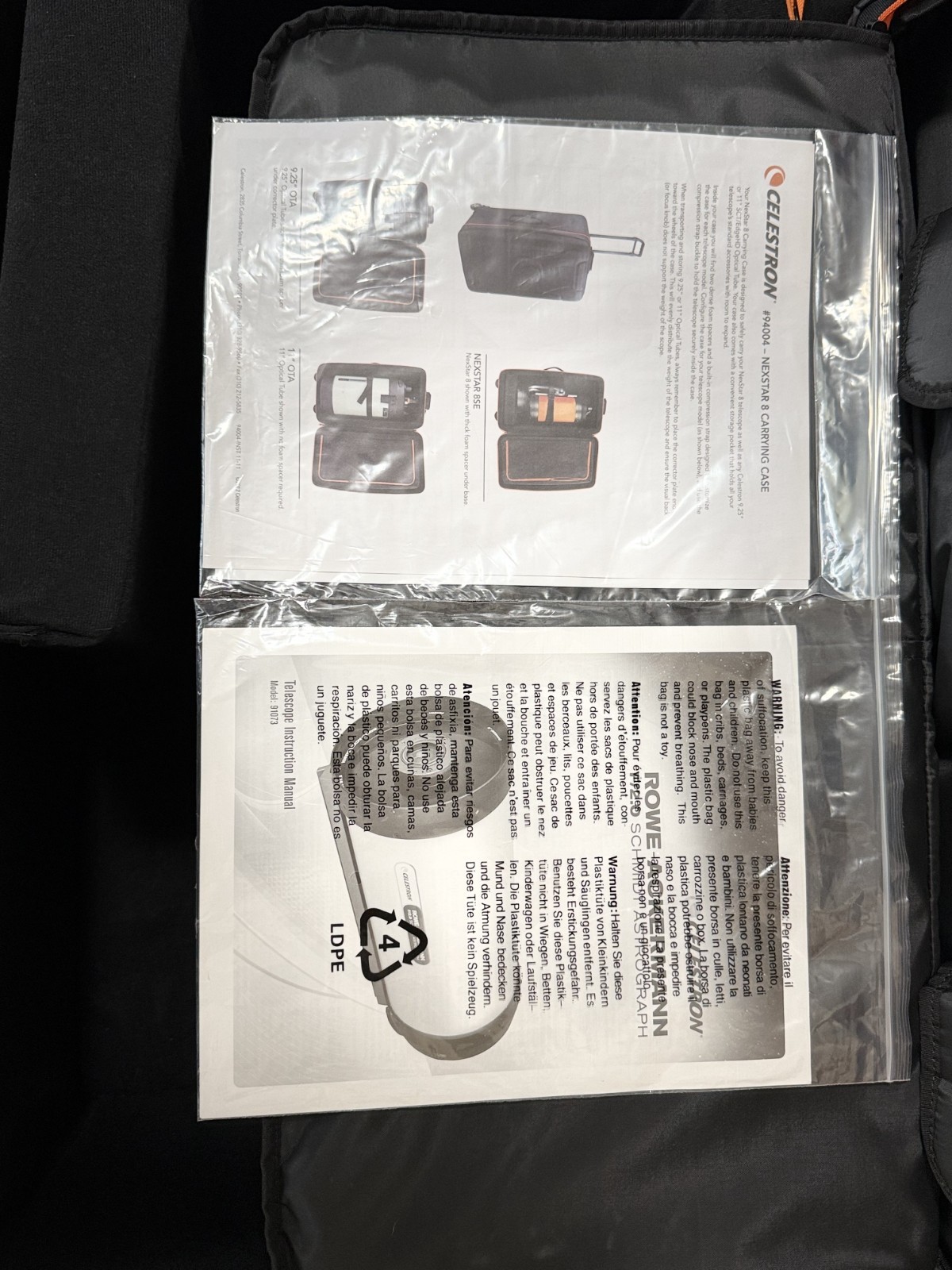 Celestron RASA 8" Astrograph + Dew Heater Ring + Camera Adapter + Hard Case