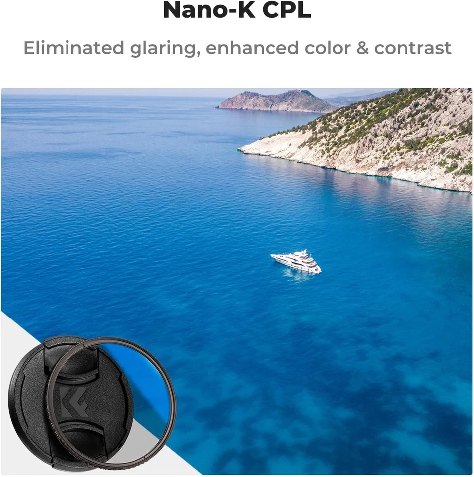 K&F Concept CPL Circular Polarizer Filter with Lens Cap Optical Glass Ultra Slim - Image 2 of 4