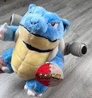 VTG Blastoise Pokemon 1999 Nintendo 16” Plush with tag play by play