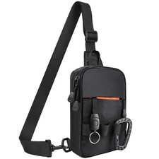 Mens Sling Bag, YKK Zippers Small Crossbody Bag for Hiking Travel Work, Water...