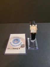 VTG Bulova Quartz Rectangular White Dial Women’s Watch T9 – Date, NEW BATT GR8!