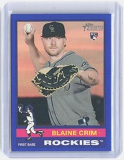 2025 Topps Heritage #662 Blaine Crim Dark Blue Border