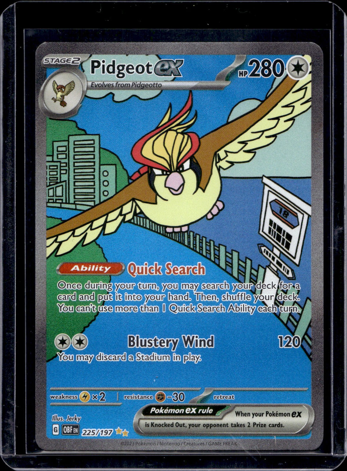 Pokemon SV03: Obsidian Flames Pidgeot ex 225/197   2