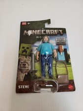 Mattel Minecraft Movie Steve 4" Action Figure - Jack Black Iron Sword  Satchel