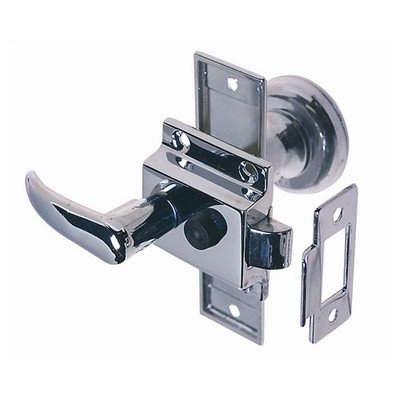 Perko 0930 DP0 CHR Rim Latch Set Chrome Plated Zinc Alloy Sliding Lock Button