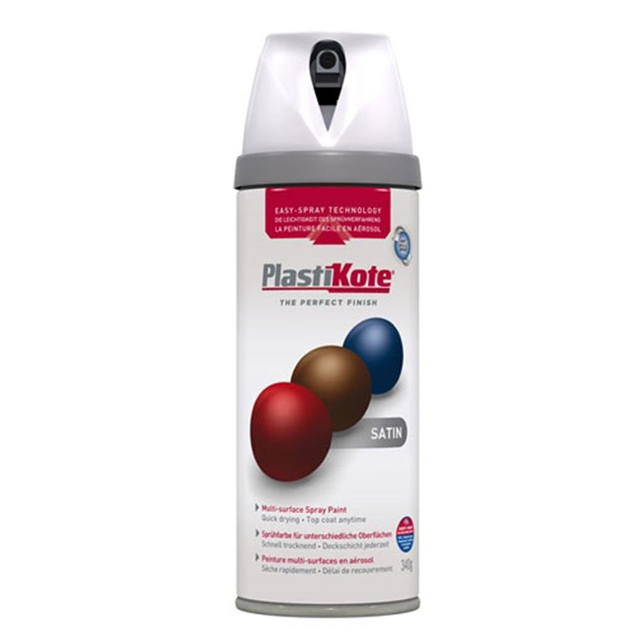 Plastikote Twist & Spray Paint Satin 400ml White