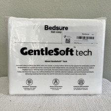 Bedsure GentleSoft Tech California King White Duvet Cover Set 3pc w/Shams