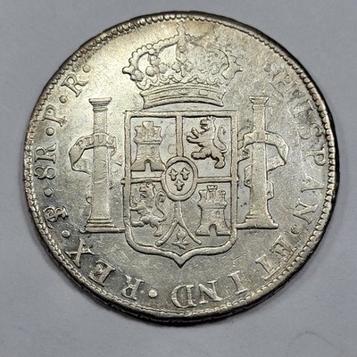 1787 Silver 8 Reales Potosi Bolivia PTS High Grade Large Module