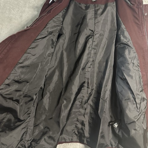 H&M Duffle Coat Men's 44R Maroon Fisherman Sailor Toggle Hooded Casual Jacket - Picture 18 of 22