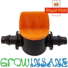 4mm Barbed Mini Tap Valve - Garden Micro Irrigation - Variable Water Flow UK
