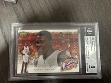 Kevin Durant Rookie Card 2007-08 Upper Deck Basketball Heroes #KD-9. rookie card picture