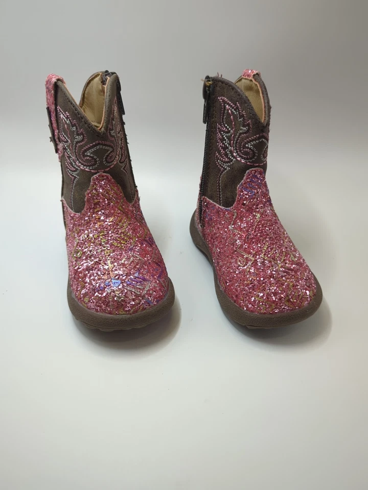 Botas Roper Infantiles Niñas Vaqueros Brillo Aztecas Marrón Talla 4 Foto 2 de 4