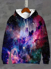 Casual Patterned All Over Print Hoodie