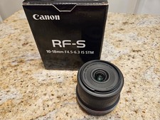 Canon RF-S 10-18mm f/4.5-6.3 IS STM Lens w/Hood