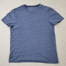 Tommy Hilfiger Shirt Mens Large Blue Embroidery