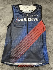 Zoot Triathlon Top Mens XL Sleeveless 1/2 Zip Tri Jersey Cycling Run