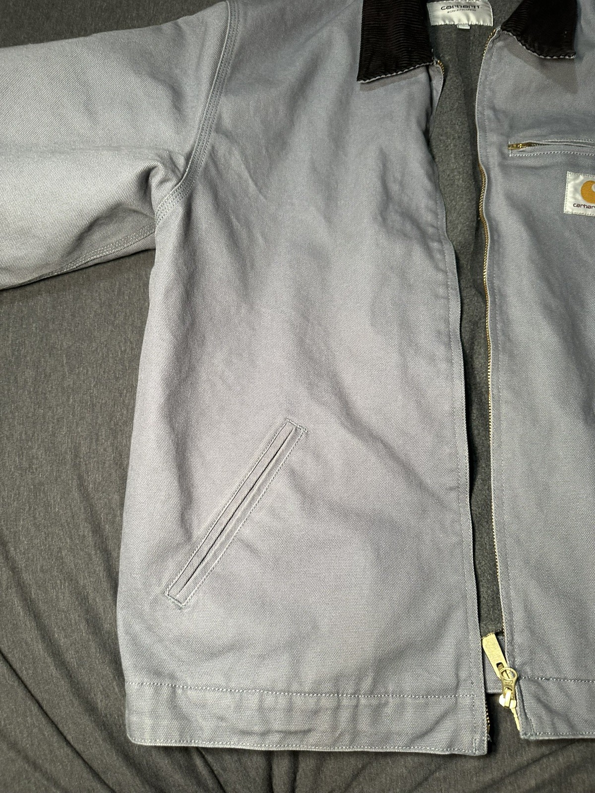 Carhartt wip Detroit jacket Dove Grey(Rigid) Size L Used *read* thumbnail 3