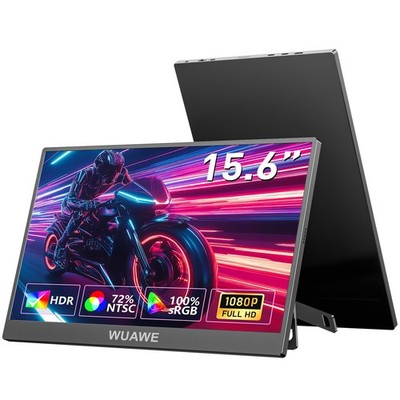Portable Monitor, 15.6'' 72% NTSC 100% sRGB USB C HDMI Travel Monitor for Lap...