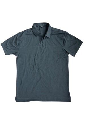 Public Rec Polo Shirt Mens Medium Gray Performance Short Sleeve Athleisure Flex