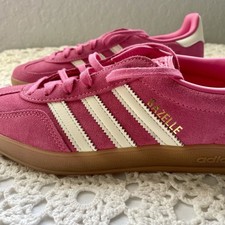 Adidas Gazelle Indoor Women's JR1356 Pink White Gum Size 7.5 Women's Brand New