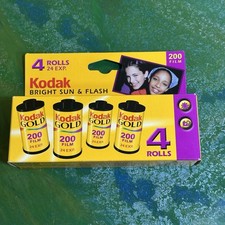 Vintage NEW Sealed Kodak Bright Sun  Flash 35mm Color Print Film 4 Rolls 24 Exp
