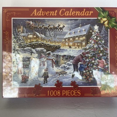 Christmas Ice skating Themed Advent Calendar.  1008 Pieces.Family New. Sealed