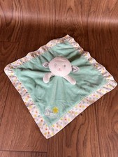 Garanimals Lamb Sheep Baby Lovey Green Little Lamb Satin Trim Polka Dots Rattle