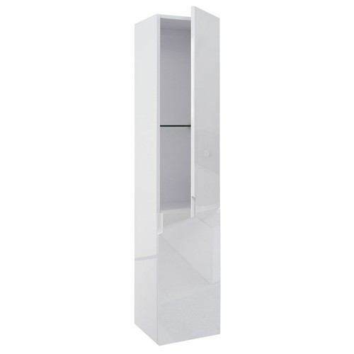 Set bagno XL MCW-B19, specchio lavabo 2x pensile, bianco lucido - Foto 6 di 7