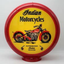 INDIAN MOTORCYCLE 13.5" Gas Pump Globe - SHIPS ASSEMBLED - READY FOR DISPLAY!!
