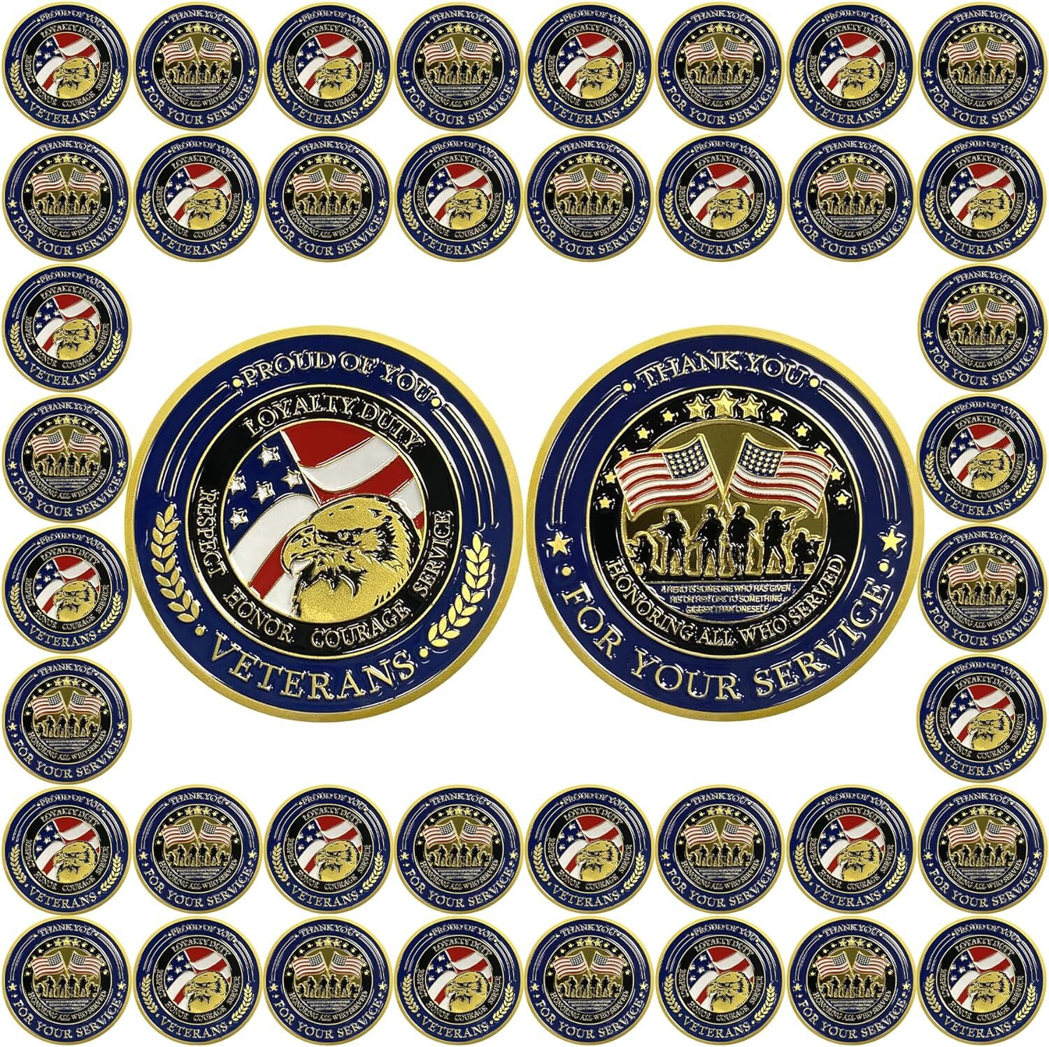 Монета военного вызова монеты день ветеранов подарок спасибо за службу 50 шт.