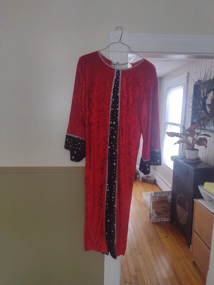 Disfraz de Mago Merlín Adulto Hechicero Halloween Vestido Elegante Valor Terciopelo Teatro Foto 2 de 4