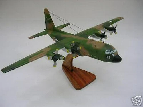 C-130 Hercules Camouflage C130 Airplane Desk Wood Model Small New